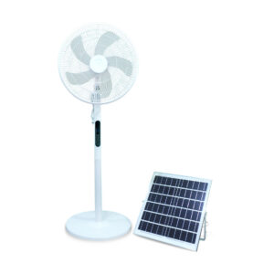 Ventilador de pie con panel solar