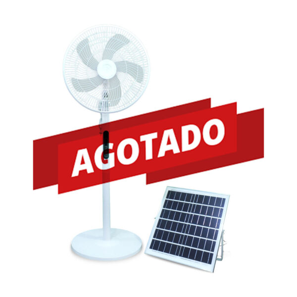 Ventilador de pie con panel solar