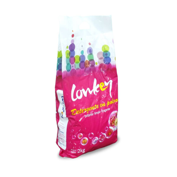 detergente en polvo aroma floral Lonkey biodegradable