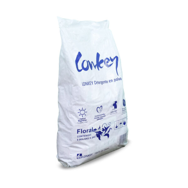 detergente en polvo aroma floral Lonkey biodegradable